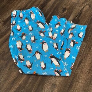 Holiday penguin pj pants